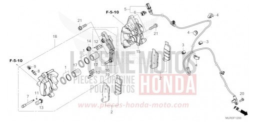 ETRIER DE FREIN AVANT CB500XAT de 2026